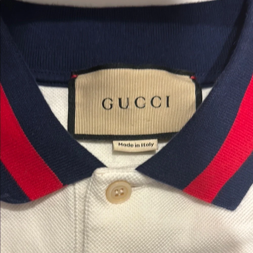 Gucci Cream Polo with Red and Blue Accents - Picture 2 of 4